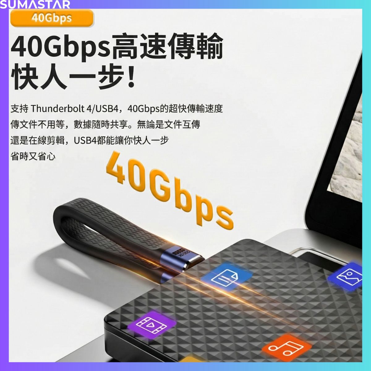 40Gbps高速傳輸示意